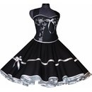 Korsagen Petticoat Kleid schwarz Dekoltee weie Rosen 36