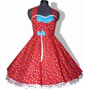 Tanzkleid 50er Jahre zum Petticoat rot weie Punkte...