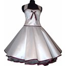 50er Jahre Brautkleid Seidentaft wei zum Petticoat mit...