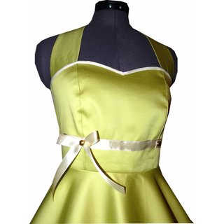  50er Jahre Kleid Tanzkleid uni olivgrn zum Petticoat 36