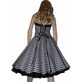 50er Jahre Retro Vintage Petticoat Kleid Punkte schwarz wei grau 36