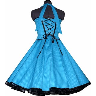 Tanzkleid der 50er Petticoat Kleid trkis winzige weie Punkte 36