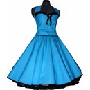 Tanzkleid der 50er Petticoat Kleid trkis winzige weie...
