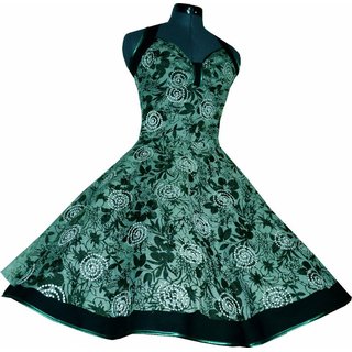 Spitzenkleid schwarz grn 50er Jahre Kleid zum Petticoat 36