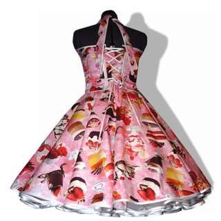  50er Kleid zum Petticoat rosa Candysugar Muffins Trtchen Sigkeiten Eiscreme