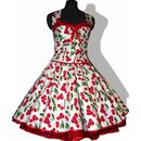 50er Jahre Rockabillykleid zum Petticoat wei rote...
