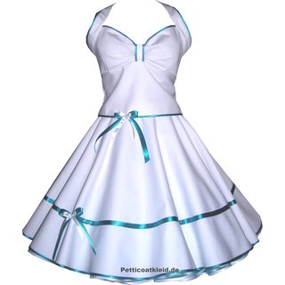 Petticoat Kleid Hochzeit Brautkleid der 50er Jahre wei Rockabilly Farbe whlbar