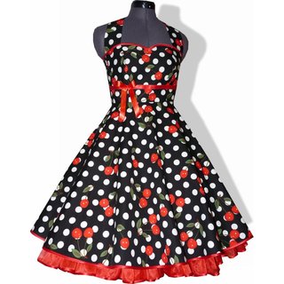 50er Jahre Petticoatkleid schwarz weie Punkte mit Kirschen mehrere Modelle