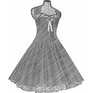 50er Jahre Petticoatkleid schwarz weie Punkte mit Kirschen 36