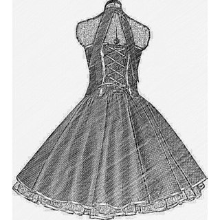 50er Jahre Petticoatkleid wei schwarze Prismen mehrere Modelle
