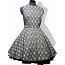 Kleid zum Petticoat Rockabilly schwarz wei grau Punkte...