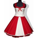 Petticoatkleid  50er Jahre Retrokleid  rot mit wei rot...