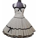 50er Jahre Kleid zum Petticoat wei schwarze Punkte...