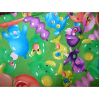 Kindermaske fr Mund und Nase auch Baby Mundstoffmaske1 bis 12 Jahre grn lustige Ballons