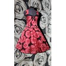 Petticoatkleid zum Petticoat schwarz graue Rosen Vintage...