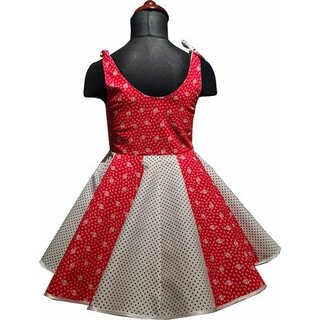 Kinder Petticoat Kleid 50er Jahre Drehkleid Mdchen Punkte Blmchen rot wei Gr 116-134 Unikat