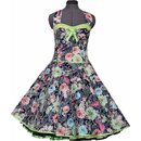 50er Jahre Petticoat Kleid Vintage schwarz grne rosa...