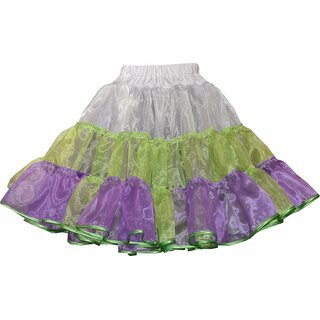Geflammter Petticoat glnzender Organza zweifarbig einlagig oder doppellagig