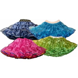 Glanzorgandy Petticoat Farben nach Wahl mit 2 Lagen