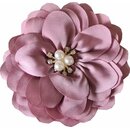 Haarblume Satin rosa altrosa Haarschmuck 8cm