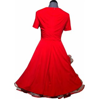 Tanzkleid Partykleid Rockabilly mit rmel rot Gr M,L,XL