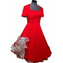 Tanzkleid Partykleid Rockabilly mit rmel rot Gr M,L,XL