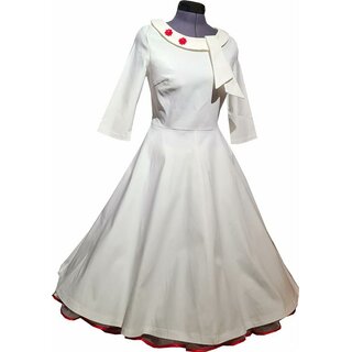 50er Jahre Brautkleid mit Petticoat zweilagig Hochzeitskleid wei mit rmel Gr M,XL