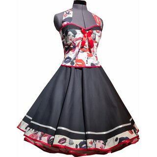 50er Jahre Petticoatkleid Rock Kiss Lipstick zum...