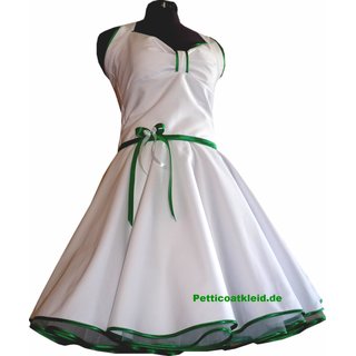 Brautkleid 50er Jahre Petticoatkleid wei grasgrn Vintagestil