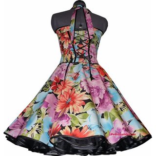50er Petticoat Kleid mit groem Blumen Design