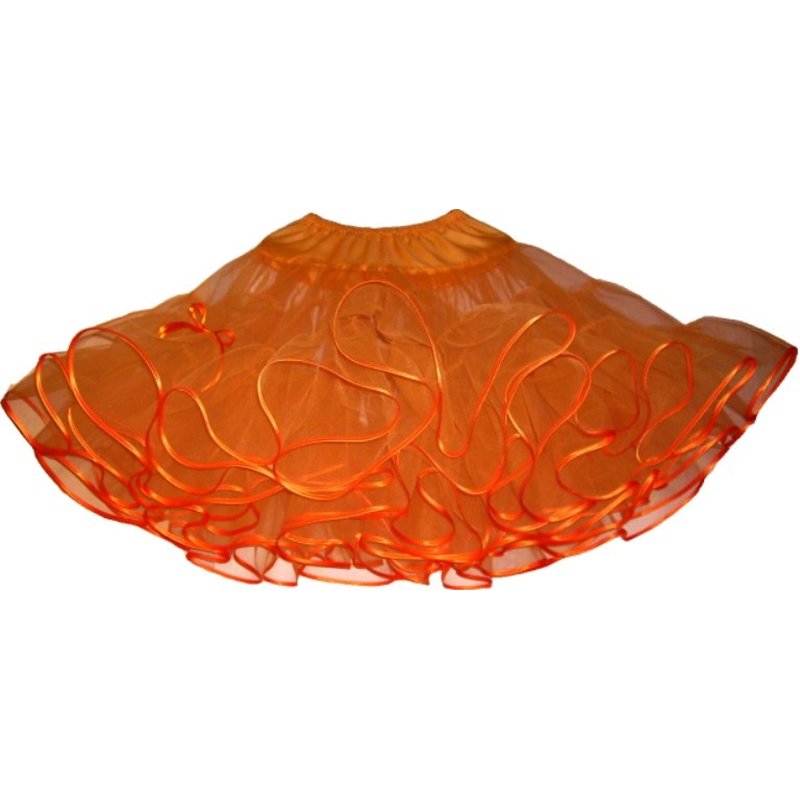 Petticoat orange voluminös - Tanzkleid-der-50er 2 Lagen