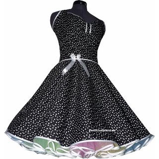 Kleid Rockabilly 2 Sternenhimmel schwarz weie Punkte