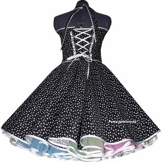 Kleid Rockabilly 2 Sternenhimmel schwarz weie Punkte
