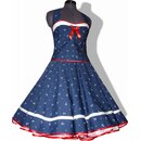 Kleid zum Petticoat Marine Sailor blau Anker wei rot...