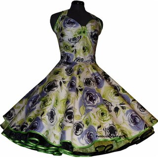 Petticoat Kleid filigrane grne lilac Rosen
