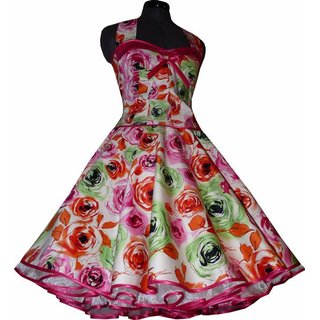 Korsagen Petticoat Kleid filigrane pink grne Rosen