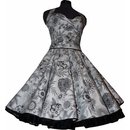 Petticoat Kleid wei schwarze Stiefmtterchen
