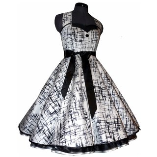Tanzkleid 50er Jahre zum Petticoat wei schwarze Streifen 34-44