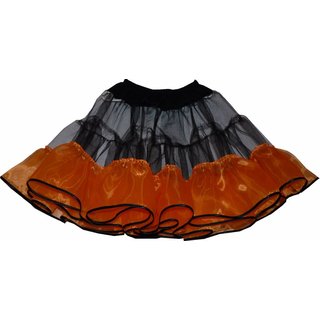 Petticoat orange Unterrock mit Organza und Tll kombiniert