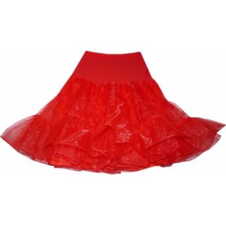 Petticoat Unterrock Organdy rot 2 Lagen mit Bandwahl Lnge 48 bis 62cm