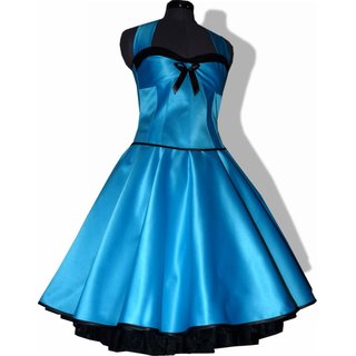 Festliches 50er Kleid zum Petticoat  trkis schwarz Vintage