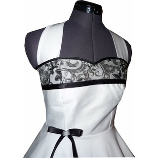 50er Jahre Brautkleid zum Petticoat Hochzeitskleid wei schwarz Pailetten
