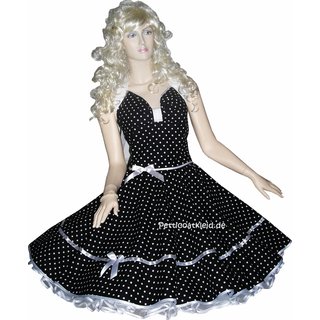 Punkte Petticoat Kleid schwarz kleine weie Tupfen