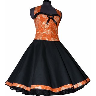 50er Jahre Kleid zum Petticoat apriko Rosen Einzelstck Cocktailkleid Jugendweihe 36