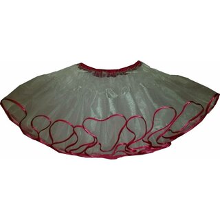 Petticoat Unterrock Eisorganza weiss pink Karneval Fasching