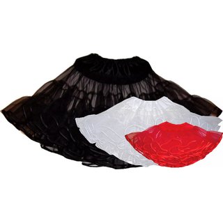 Petticoat Tll schwarz wei oder rot Volumen mittel rot