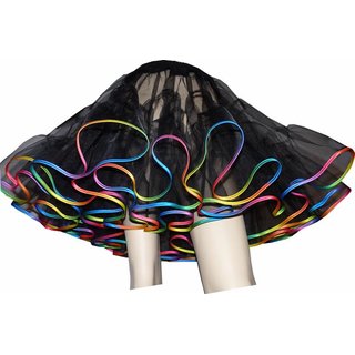 Petticoat Organdy schwarz oder wei regenbogen grafittygrn graf Schwarz Satinband graffittyrot